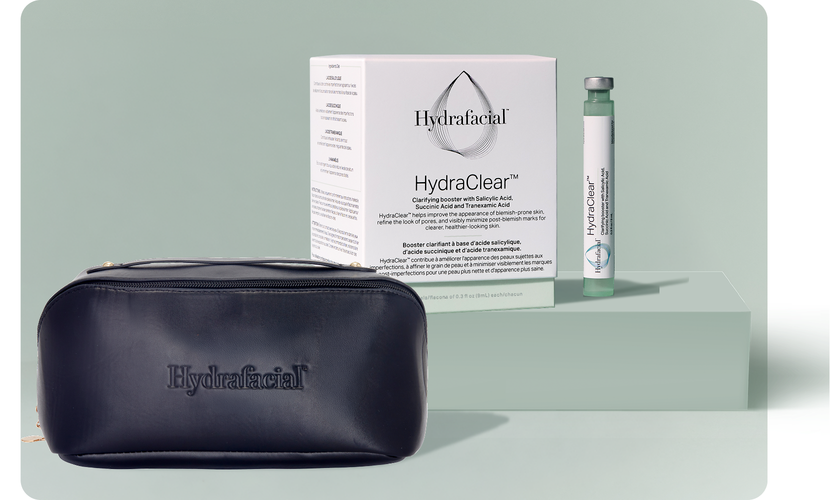 Hydrafacial Black Vegan Leather Cosmetic Bag (6/Pack)